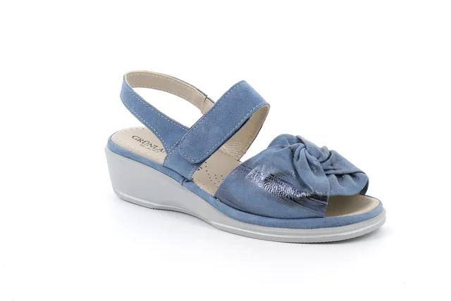 Comfort sandal in leather | ELOI SA6239 - jeans