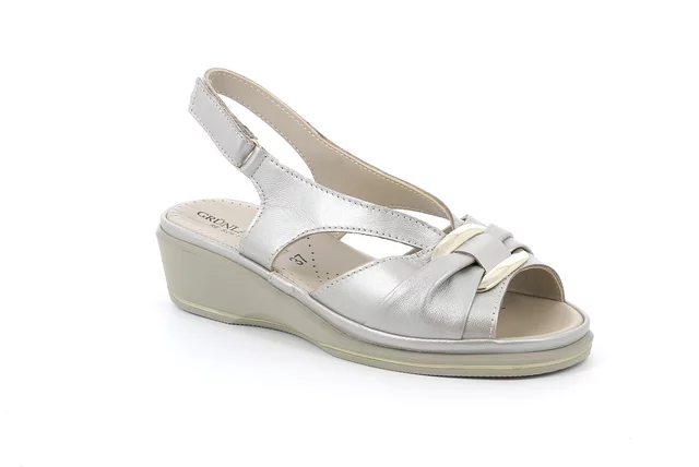 Comfort sandal in leather | ELOI SA6240 - OSTRICA | Grünland