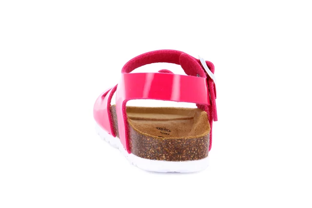 Double buckle cork sandal | LUCE SB0018 - FUXIA | Grünland Junior