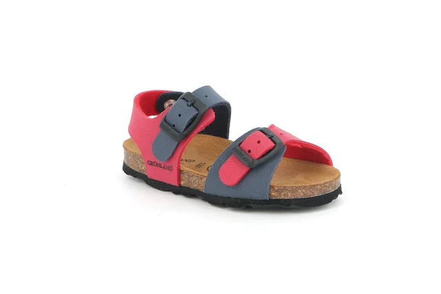 Sandal with two buckles for children | ARIA SB0025 - BLU-MIX | Grünland Junior