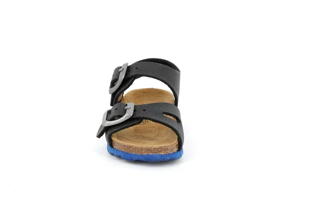 Sandalo due fibbie da bambino | ARIA SB0025 - NERO-ROYAL | Grünland Junior
