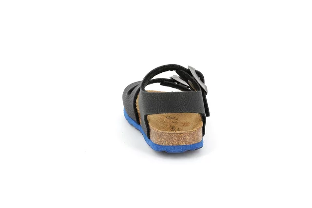 Sandal with two buckles for children | ARIA SB0025 - NERO-ROYAL | Grünland Junior