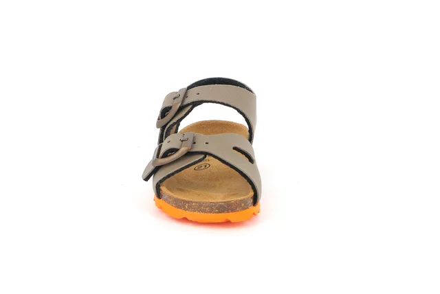 Sandal with two buckles for children | ARIA SB0025 - TORTORA-ARANCIO | Grünland Junior