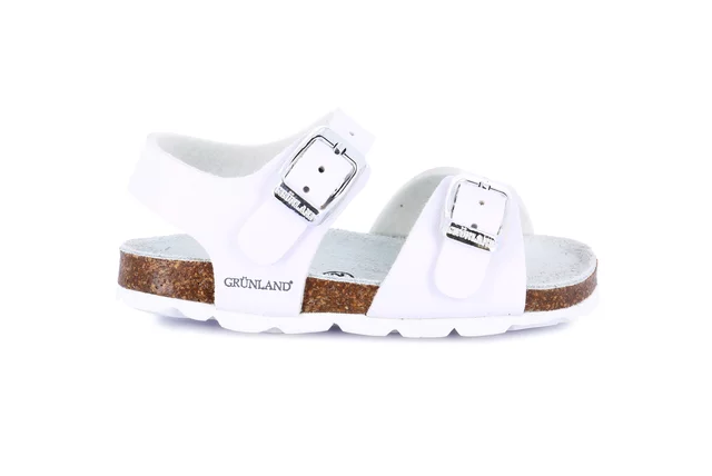 Sandalo in materiale riciclato | ARIA SB0027 - BIANCO | Grünland Junior