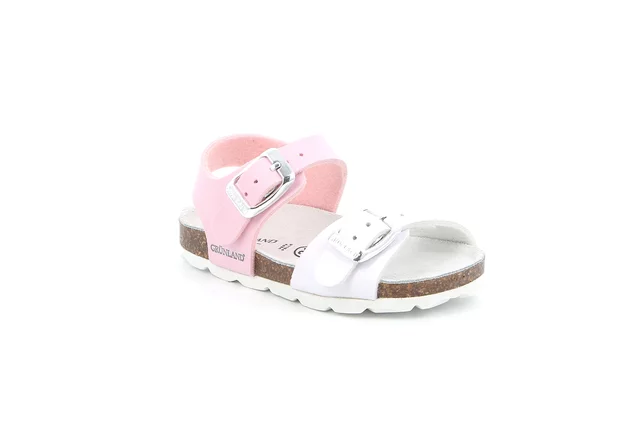 Sandalo in materiale riciclato | ARIA SB0027 - bianco rosa