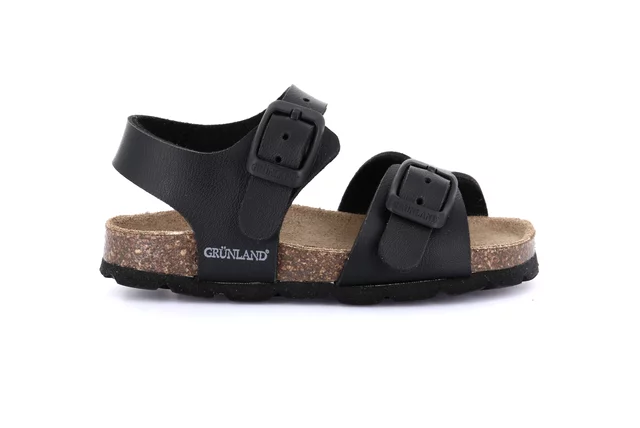 Sandal with recycled material | ARIA  SB0027 - BLACK | Grünland Junior