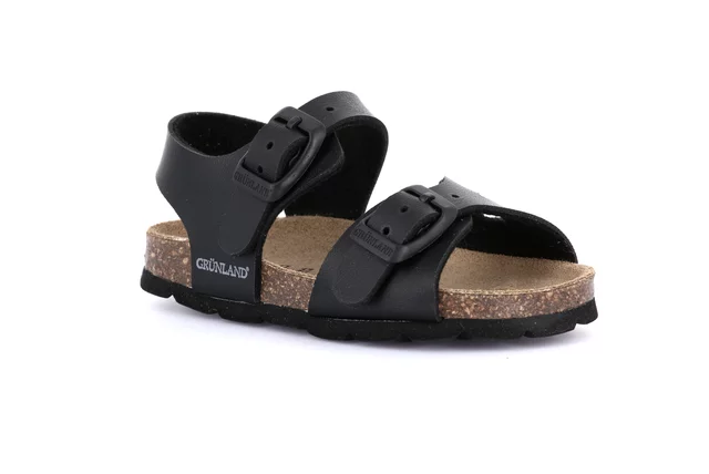 Sandal with recycled material | ARIA  SB0027 - BLACK | Grünland Junior
