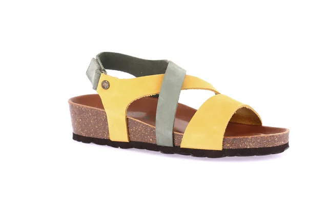 Sandalo in sughero naturale | LEFT SB0073 - ocra salvia