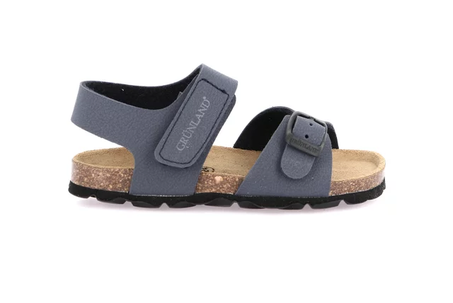 Sandaletto con strappo + fibbia | ARIA SB0231 - BLU | Grünland Junior