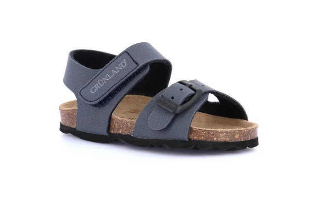 Sandal with tear closure and Buckle | ARIA SB0231 - BLUE | Grünland Junior