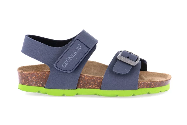 Classic baby-boy sandal SB0234 - BLU-LIME | Grünland Junior