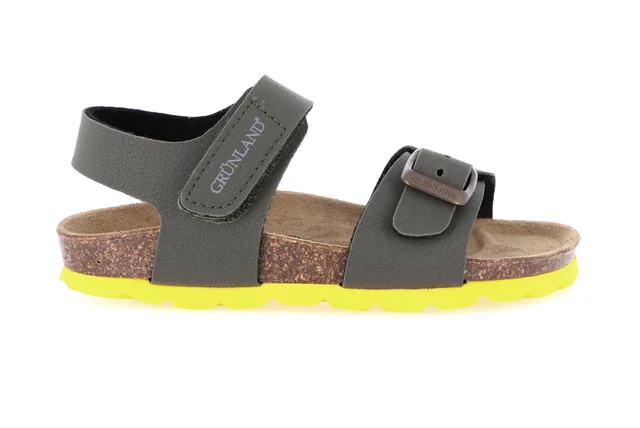 Classic baby-boy sandal SB0234 - OLIVA-GIALLO | Grünland Junior