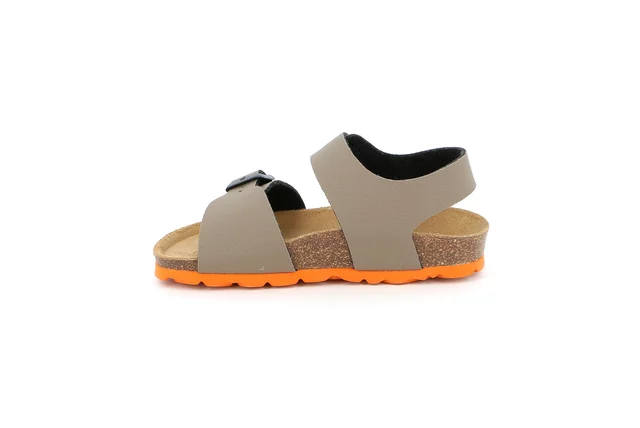 Classic baby-boy sandal SB0234 - TORTORA-ARANCIO | Grünland Junior