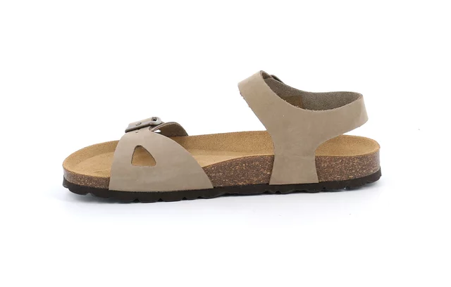 Basic leather sandal | SARA SB0371 - KAKI | Grünland