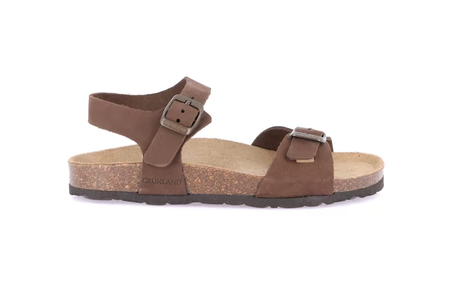 Basic leather sandal | SARA SB0371 - BROWN | Grünland