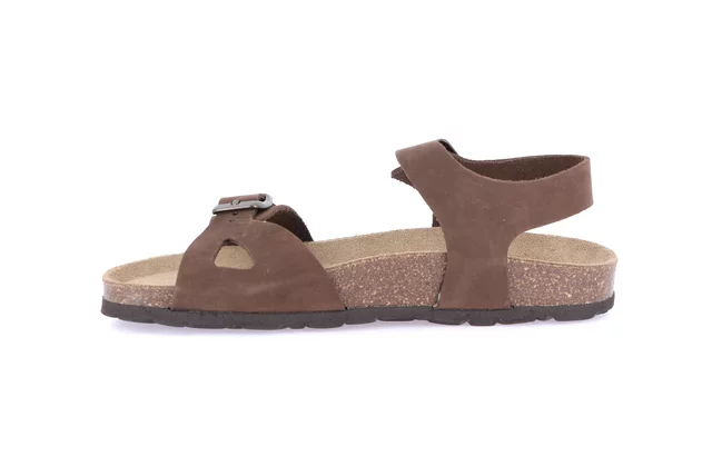 Basic leather sandal | SARA SB0371 - BROWN | Grünland