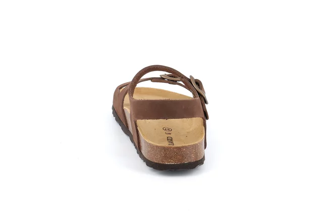 Sandalo basic in pelle | SARA SB0371 - MARRONE | Grünland