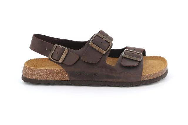 Sandal in genuine leather | BOBO SB0396 - MOGANO | Grünland