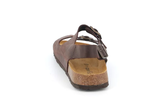Sandalo in vera pelle | BOBO SB0396 - MOGANO | Grünland