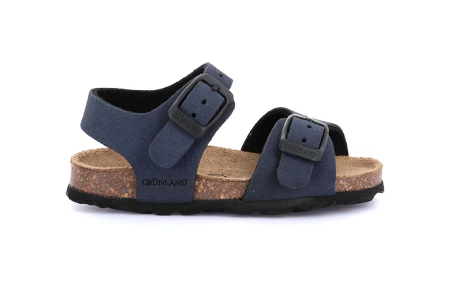 Sandaletto con doppia fibbia | ARIA SB0634 - BLU | Grünland Junior