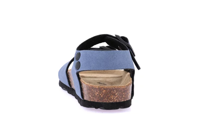Sandalo doppia fibbia in eco-suede SB0635 - JEANS | Grünland Junior