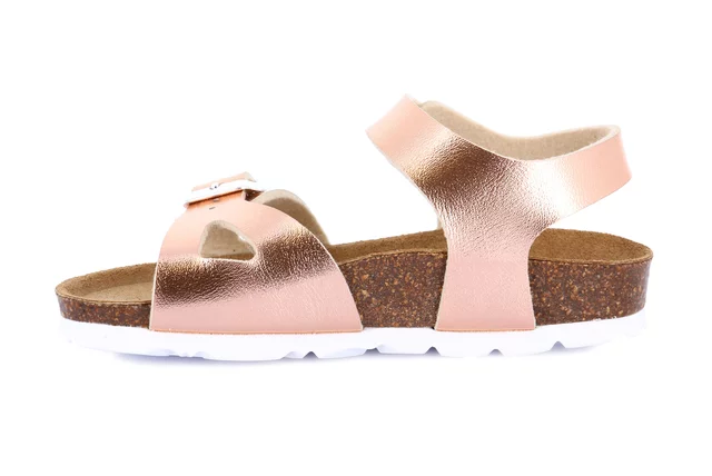 Pearly cork sandal with double buckle | LUCE SB0646 - CIPRIA | Grünland Junior