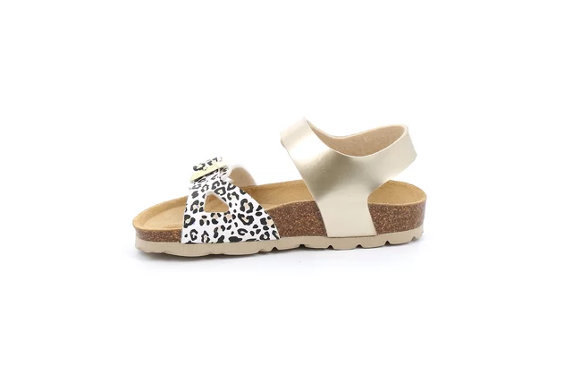 Sandal with tear and animalier pattern SB0756 - PLATINO-MULTI | Grünland Junior
