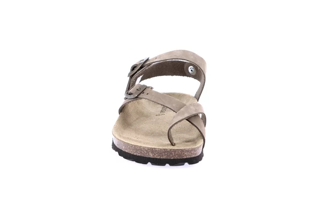 Ledersandale für Damen | SARA SB0917 - KAKI | Grünland