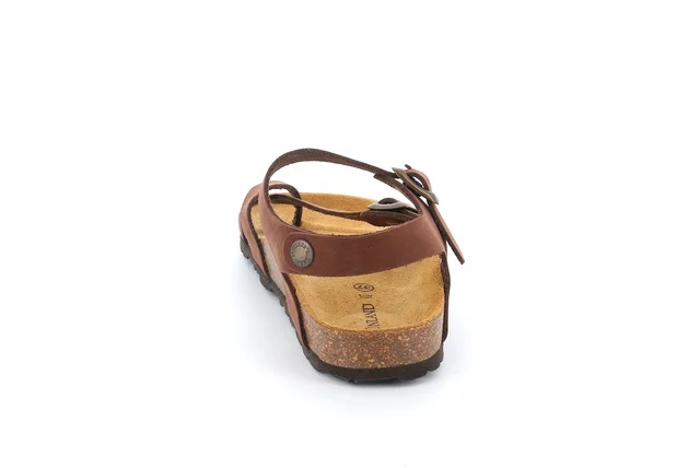 Sandalo infrapollice da donna in pelle | SARA SB0917 - MARRONE | Grünland