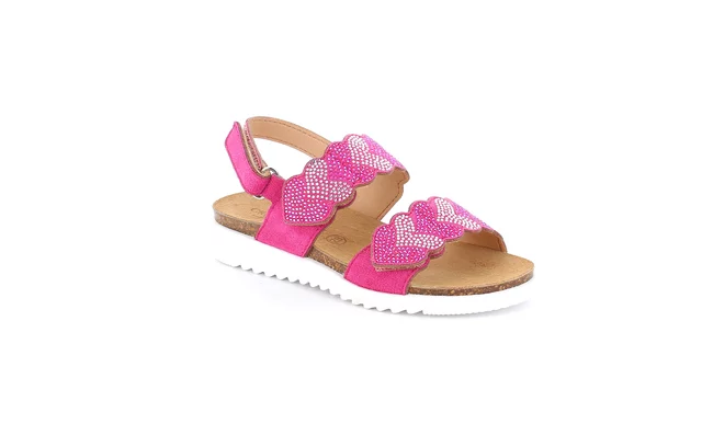 Cork sandal for little girl | COOL SB0978 - fuxia