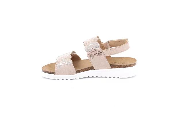 Cork sandal for little girl | COOL SB0978 - PLATINO | Grünland Junior