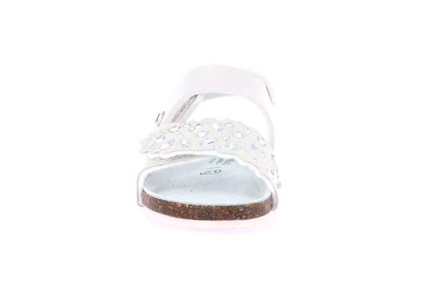 Sandaletto primi passi con strass SB1102 - BIANCO | Grünland Junior