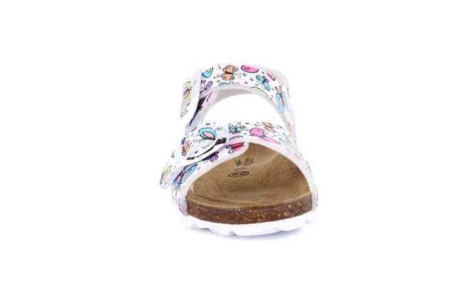 Sandaletto con fibbie in fantasia SB1110 - BIANCO-MULTI | Grünland Junior