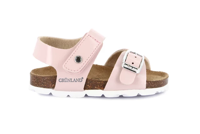 Sandaletto con strappo in vernice | ARIA SB1119 - ROSA | Grünland Junior
