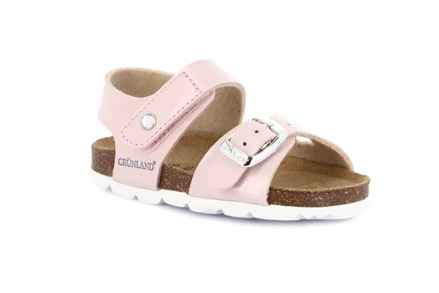 Sandaletto con strappo in vernice | ARIA SB1119 - rosa