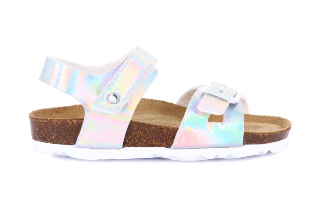 Iridescent sandal with hook-and-loop | LUCE SB1125 - IRIDESCENTE | Grünland Junior