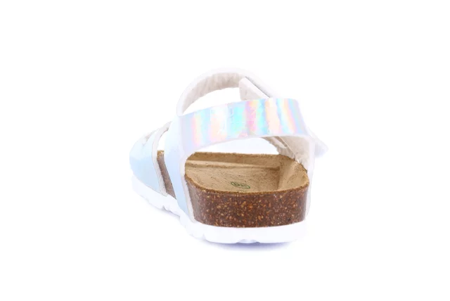 Iridescent sandal with hook-and-loop | LUCE SB1125 - IRIDESCENTE | Grünland Junior