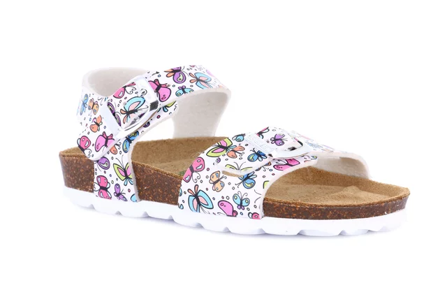 Sandaletto con farfalle | LUCE SB1128 - BIANCO-MULTI | Grünland Junior