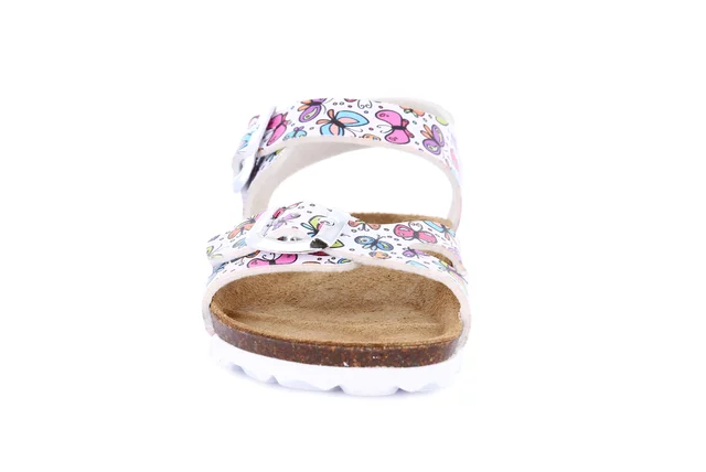 Sandaletto con farfalle | LUCE SB1128 - BIANCO-MULTI | Grünland Junior