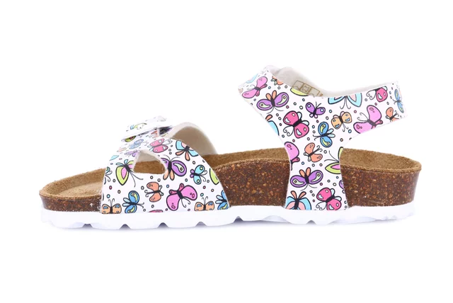 Sandaletto con farfalle | LUCE SB1128 - BIANCO-MULTI | Grünland Junior