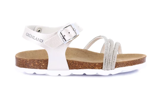 Sandaletto con tubicini glitter | LUCE SB1135 - PERLA | Grünland Junior