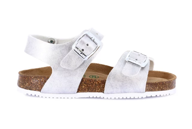 Pearl cork sandal | META SB1159 - SILVER | Grünland Junior