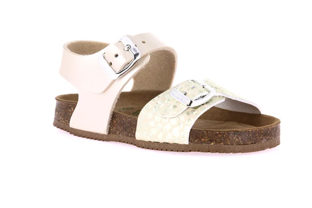 Bi-color sandal | META SB1160 - platino