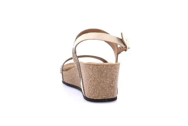 Sandalo con zeppa in sughero | ERSI SB1174 - BEIGE | Grünland