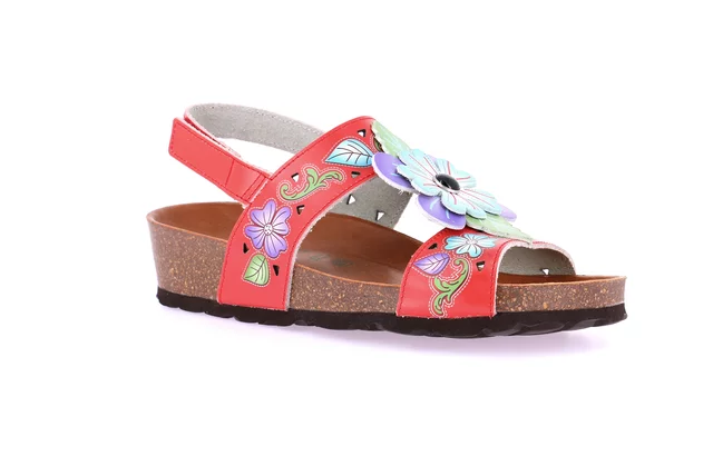 Sandalo in sughero naturale | LEFT SB1175 - rosso