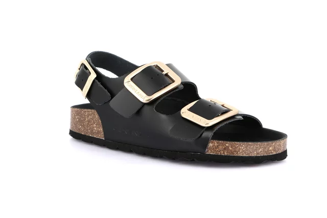 Sandalo con maxi-fibbie | ENNY SB1179 - nero