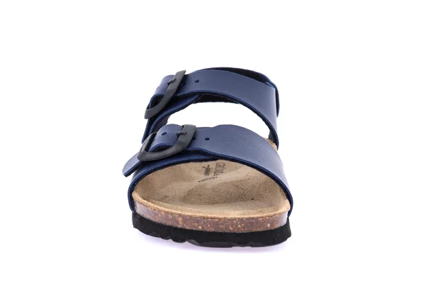 Sandal in Natural Cork | LUCE SB1206 - BLUE | Grünland Junior