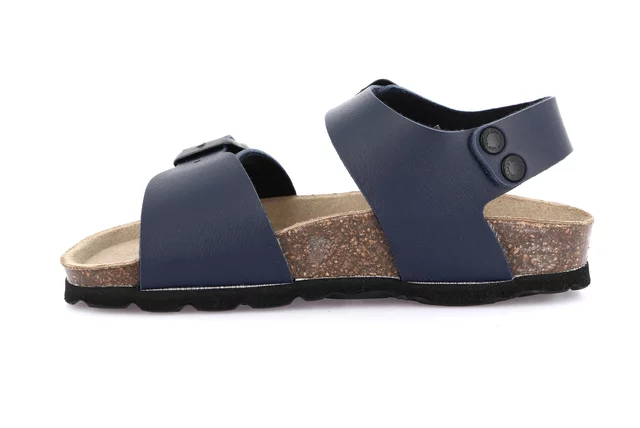 Sandal in Natural Cork | LUCE SB1206 - BLUE | Grünland Junior