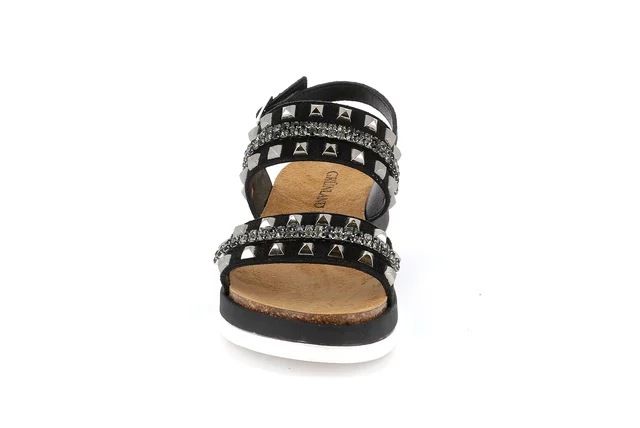 Sandalo fashion | DOXE SB1324 - NERO | Grünland