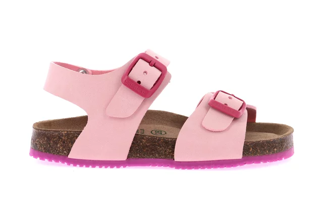 Cork sandal with two buckles | META SB1329 - ROSA-FUXIA | Grünland Junior